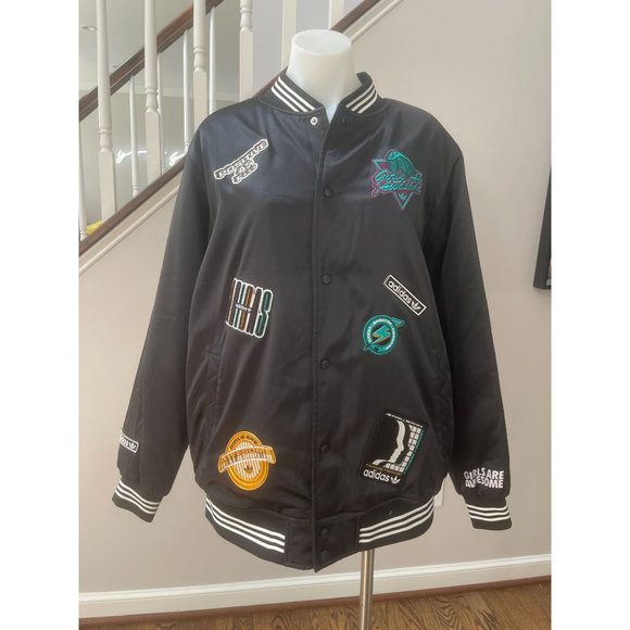 ADIDAS x Girls Are Awesome Collegiate Patch Bomber Jacket - Size Large - Picture 3 of 13